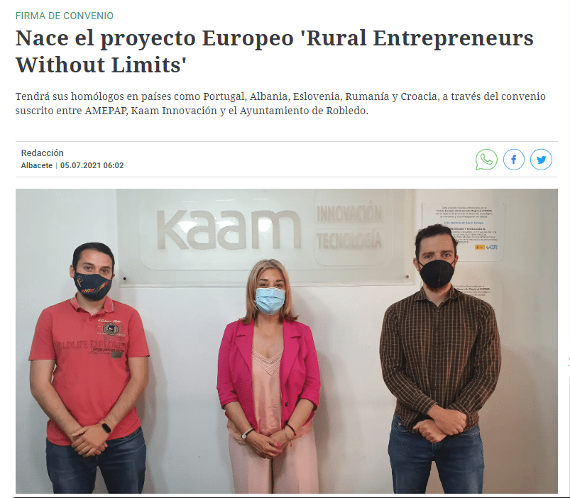 Proyecto Europeo "Rural Entrepreneurs Without Limits"